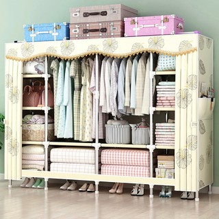 Tủ Quần Áo Vải Khung Gỗ Đựng Quần Áo Loại 1 Bảo Hành 24 Tháng Bởi Tuvaicaocapvn