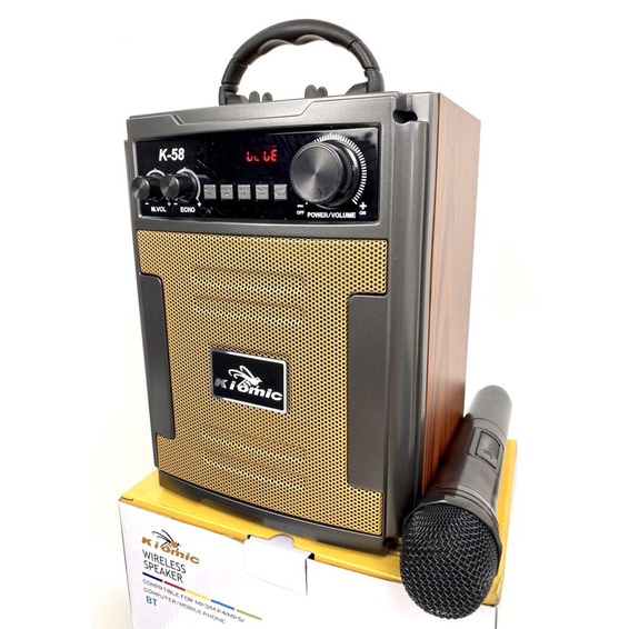 Loa Bluetooth Karaoke Xách Tay Di Động, Kèm 1 Mic Không Dây Tiện Lợi