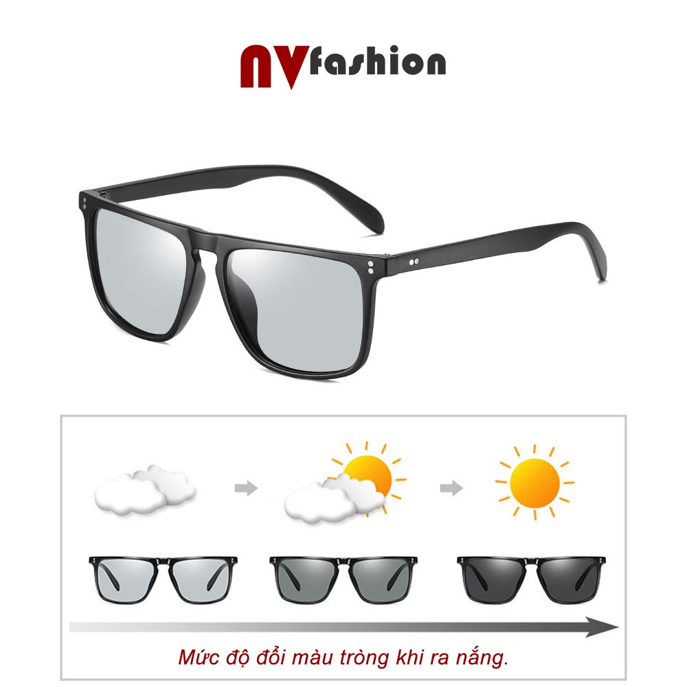Mắt kính đổi màu đi ngày và đêm NVfashion A627 (Gọng đen nhám)