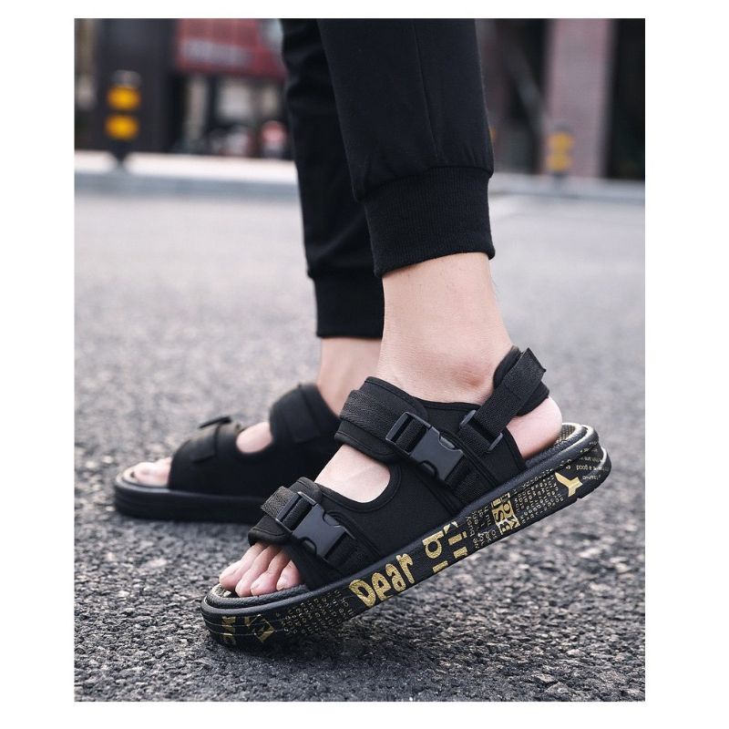 Giầy Sandal Nam Đế Chữ - quai hậu nam học sinh quai ngang Đế Chữ Mẫu Mới 2021