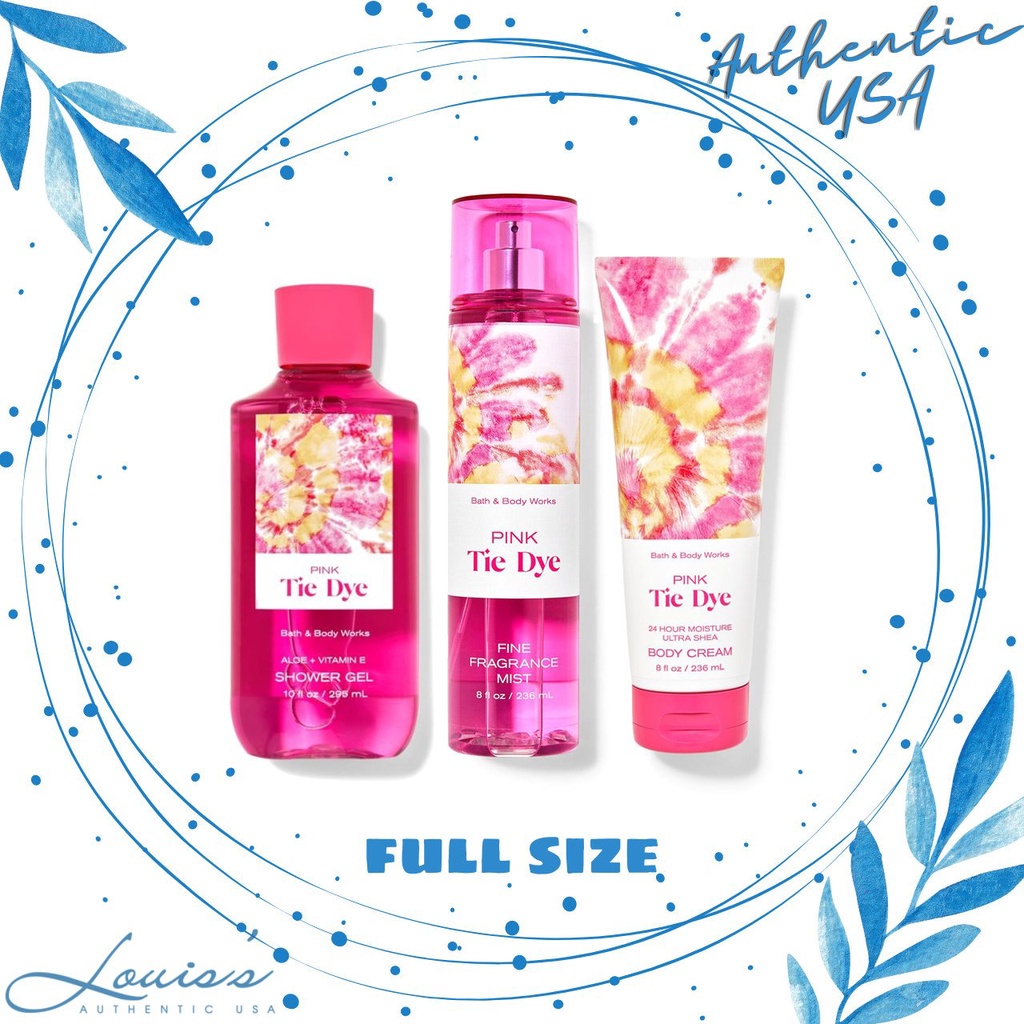 [ PINK TIE DYE ] Trọn bộ chăm sóc cơ thể Bath & Body Works Mỹ