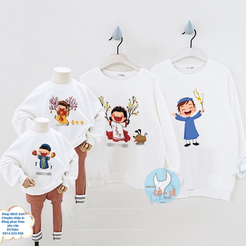 🌸🌻🌸VIDEO ÁO NỈ GIA ĐÌNH TẾT MAI ĐÀO KHOE SẮC, ÁO NỈ ĐÔI  SWEATER LOẠI 1 ĐỦ MÀU ĐỦ SIZE6