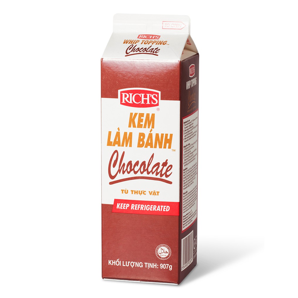 Kem topping chocolate Rich 1kg