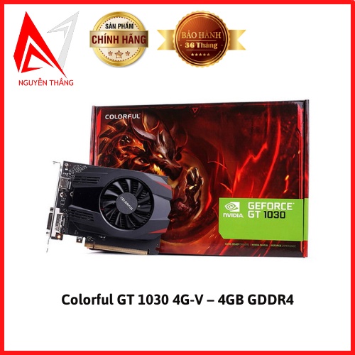Vga card màn hình Colorful GeForce® GT 1030 4G-V – 4GB GDDR4 new chính hãng