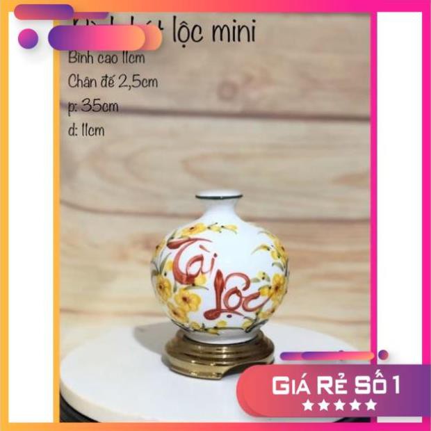 GIÁ SIÊU RẺ -  Bình hút tài lộc mini gốm Bát Tràng