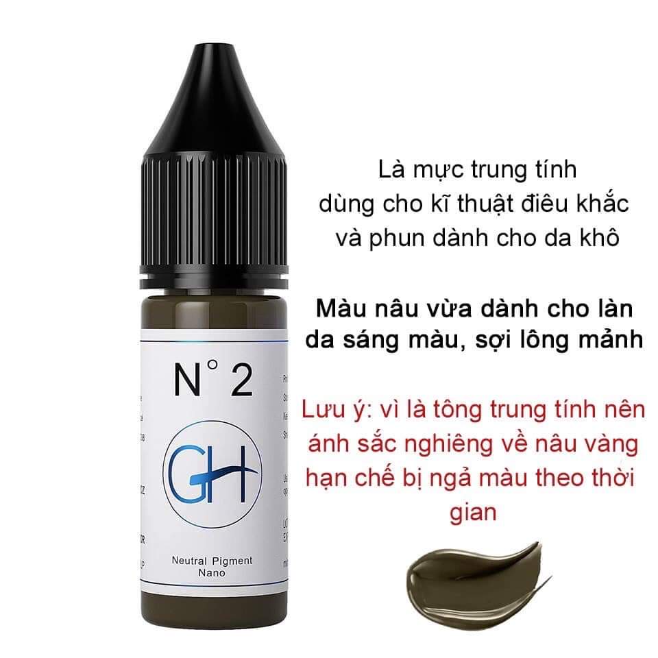 Mực Phun Xăm Kéo Sợi GH, Chai GH