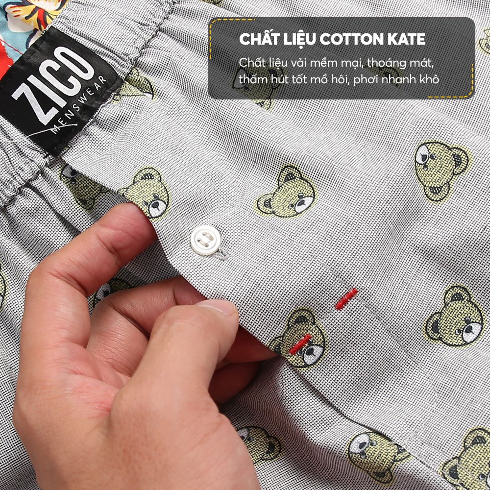 Quần đùi nam mặc nhà ZICO MENSWEAR size M từ 45-56kg