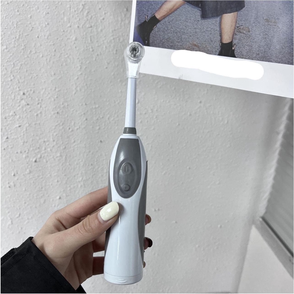 Bàn chải điện Uk lông tơ mềm chống đau răng tặng kèm 1 đầu thay thế