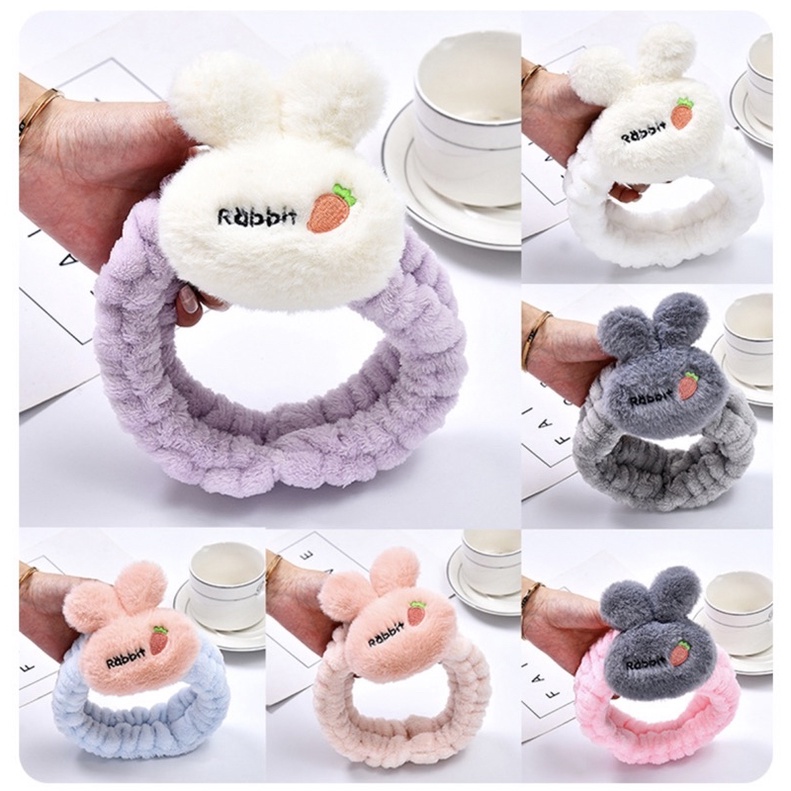 Băng Đô Thỏ Rabbit Bằng Lông Giúp Tẩy Trang, Rửa Mặt