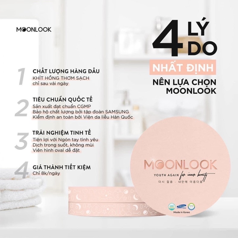 🦋 Ngọc tình yêu Moon look Hàn Quốc - Viên đặt se khít Moonlook