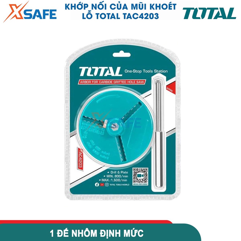 Khớp nối của mũi khoét lỗ TOTAL TAC4203 gồm 1 đế nhôm định và 1 khớp nối - chính hãng