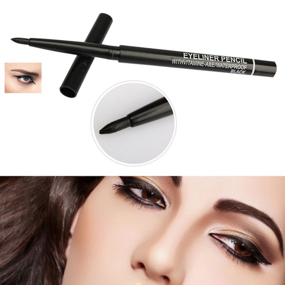 Monk City_Black automatic rotating eyeliner waterproof and sweatproof not blooming eye makeup