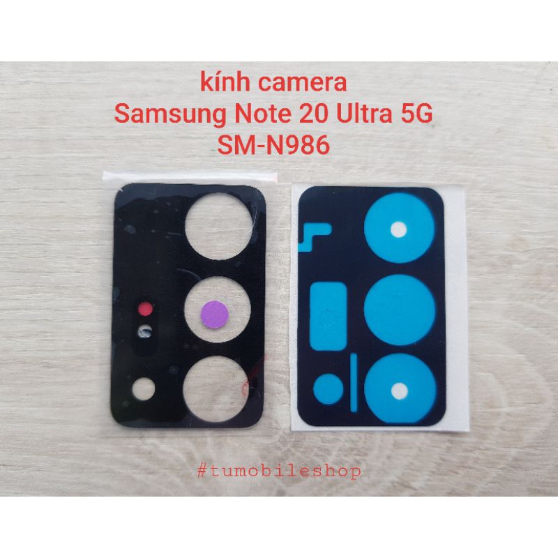 Kính camera sau cho Samsung Note 20 Ultra SM-N985 , Samsung Note 20 Ultra 5G SM-N986 , có keo kèm theo