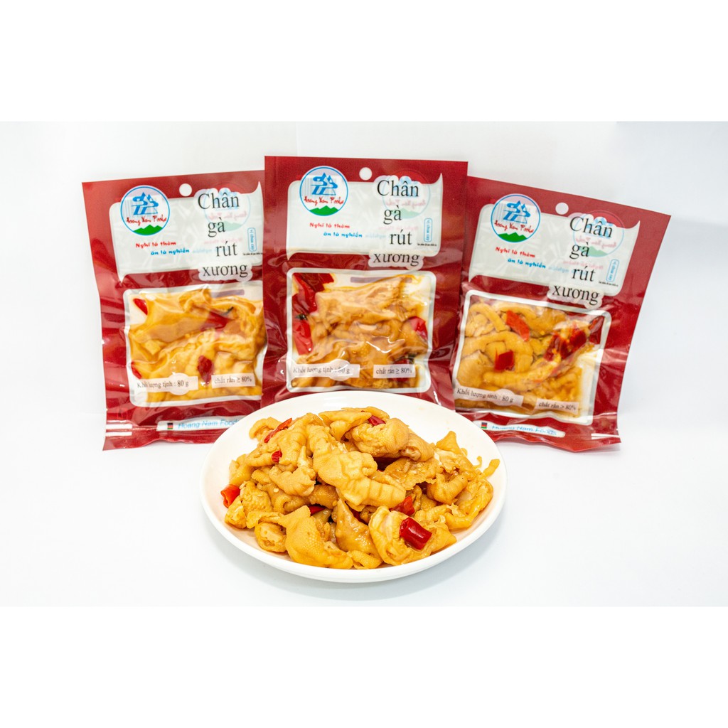 Chân gà rút xương ngâm ớt đặc biệt thơm ngon gói 80gram | BigBuy360 - bigbuy360.vn
