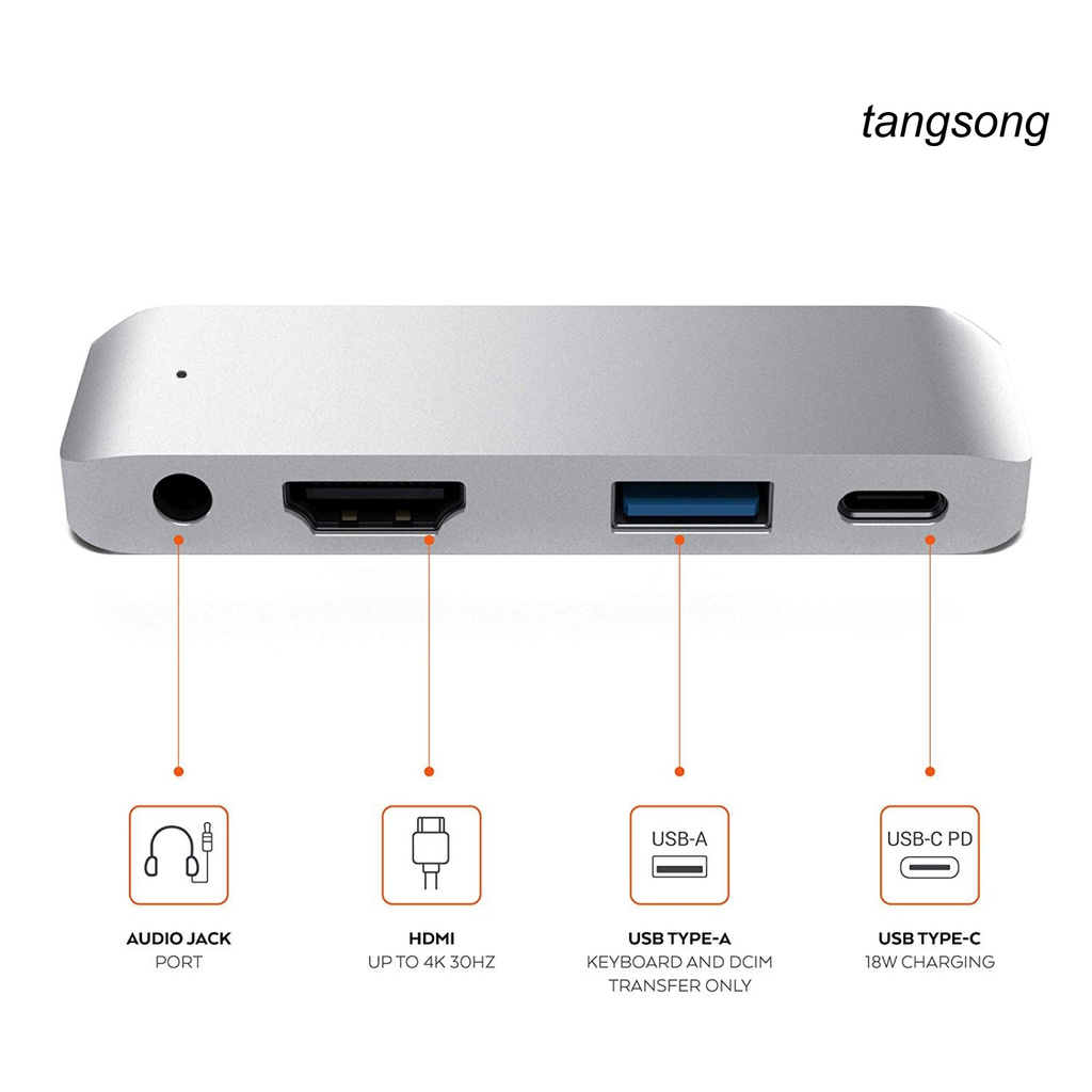 Bộ Chuyển Đổi Ts-4 In 1 Type-C Sang Hdmi-Compatible / Usb3.1