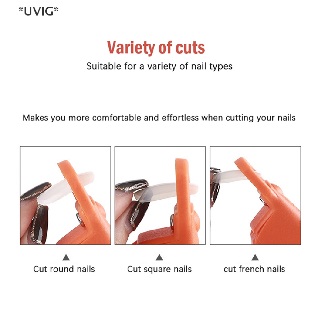 [[UVIG]] 1Pc Nail Art Clipper U word False Tips Edge Cutters Manicure Colorful Nail Tool [Hot Sell]