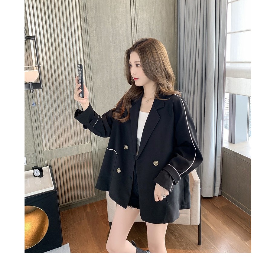 ( Hàng Đẹp)Ảnh thật 4 hình cuối-2W368.Áo blazer oversize mùa hè phối line kiểu mới | BigBuy360 - bigbuy360.vn