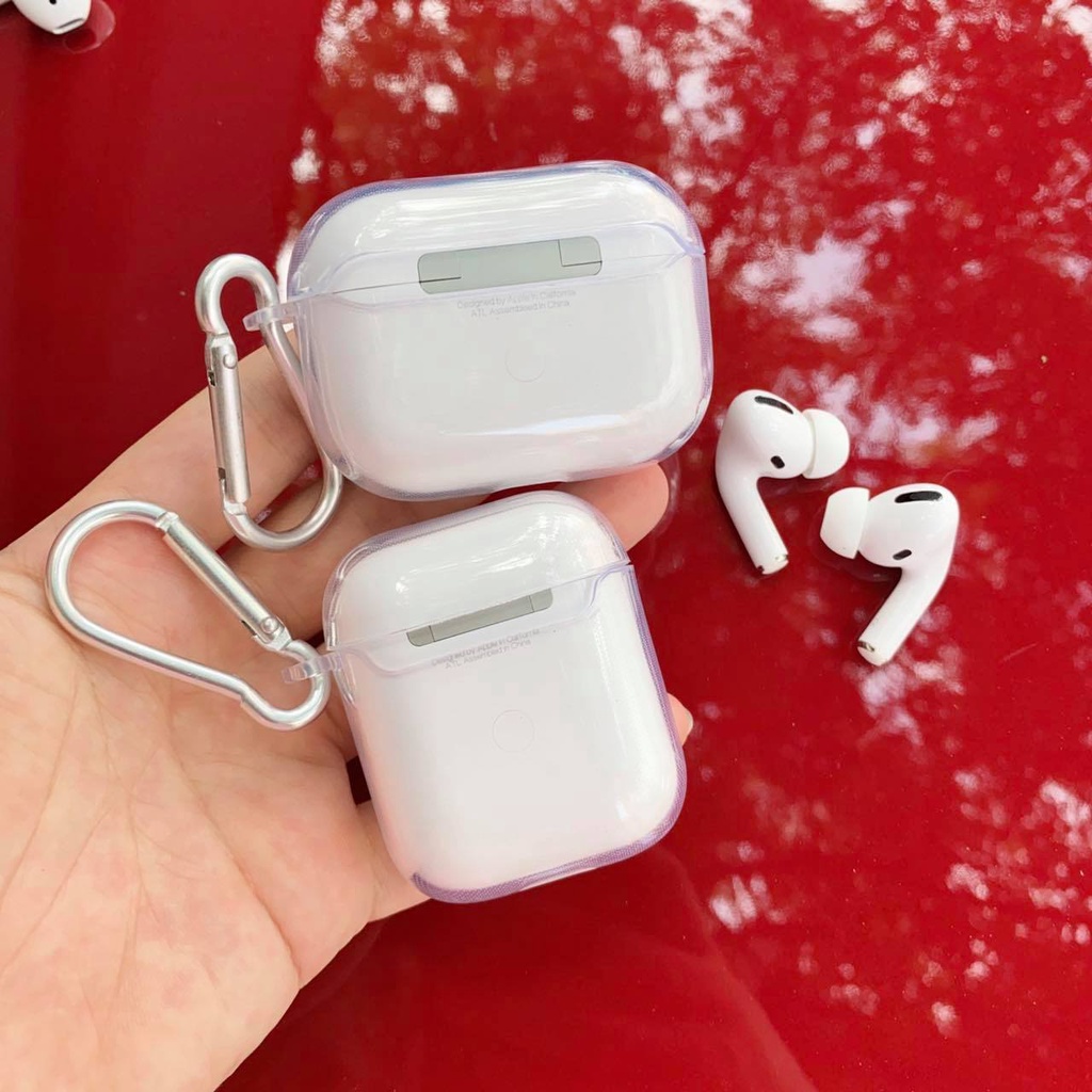 Case airpods trong suốt ,ốp airpods chất liệu Silicon đựng tai nghe không dây cho tai nghe 1 2 3 pro i12 pro4