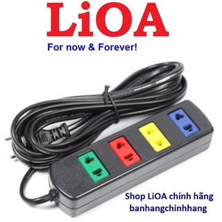 Ổ cắm kéo dài 1000w 250v~ lioa 4tc-2, 4 ổ cắm, dây 3m/5m