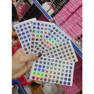 bảng số đánh thứ tự chai sơn gel  có số từ 1 đến 300