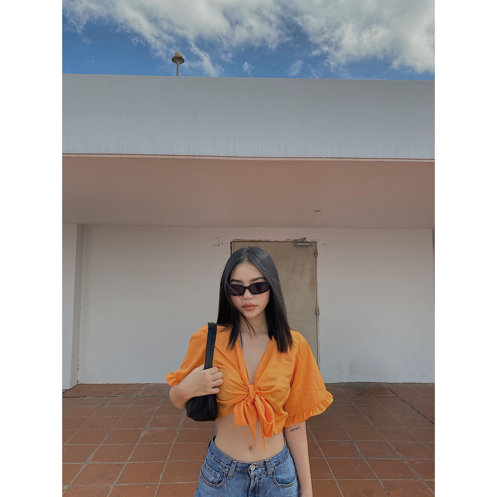 ÁO CROPTOP CỘT NGỰC TAY NGẮN