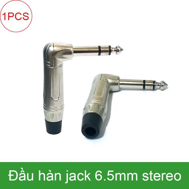 jack 6.5,6 ly stereo bẻ góc lõi đồng