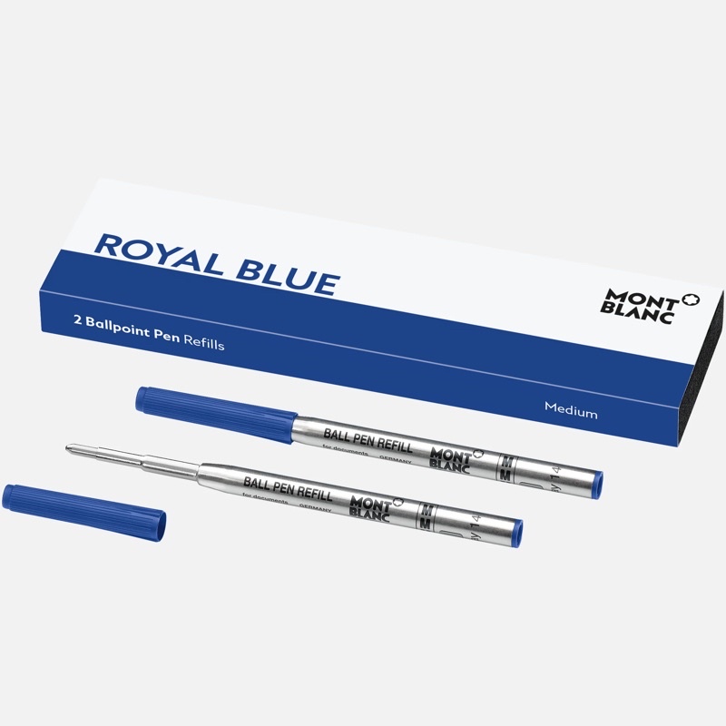 [Hộp2Cái][MựcXanh]Ruột Bút Bi Montblanc Ballpoint Refill Chính Hãng Royal Blue