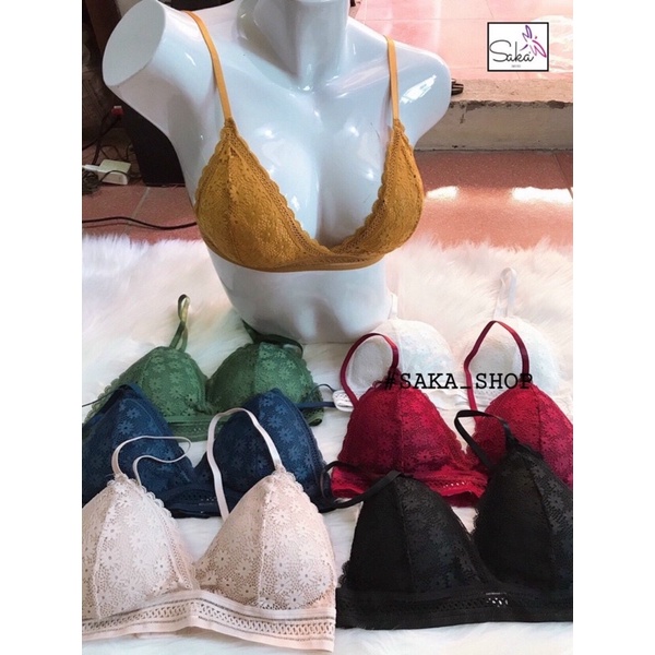 Áo ngực không gọng kèm mút ren hoa loại đẹp