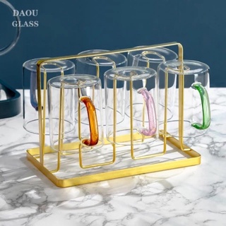 Set 6 cốc quai 6 màu 300ml (C17)