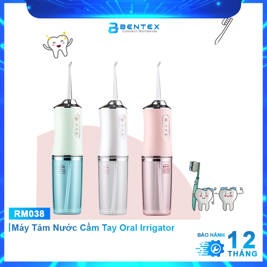 Tăm Nước Nha Khoa Oral Irrigator - Máy Tăm Nước Cầm Tay Vệ Sinh Răng Miệng Công Nghệ Châu Âu BH 12 Tháng - BENTEX