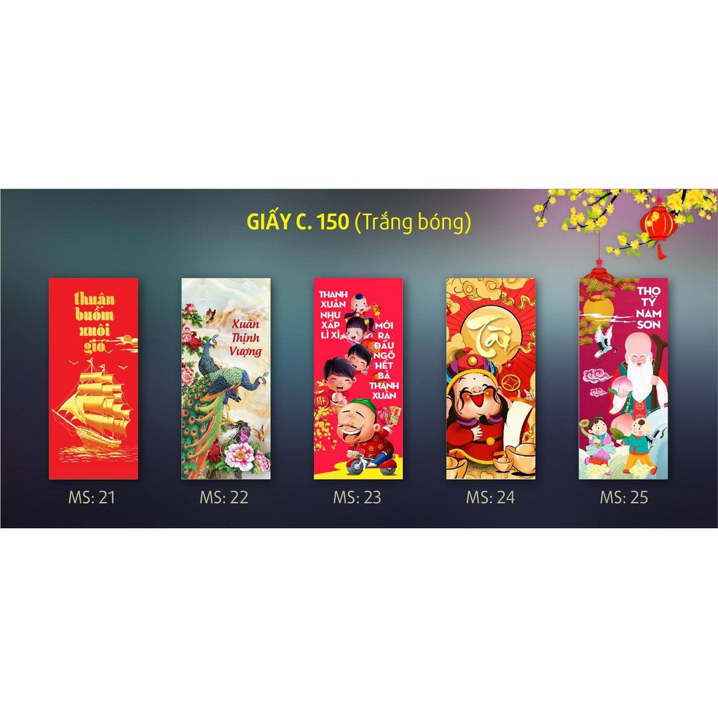 BỘ 10 BAO LÌ XÌ MIX 5 MẪU BẤT KÌ | BigBuy360 - bigbuy360.vn