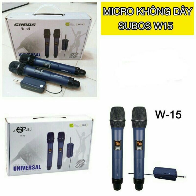 Mic karaoke không dây đ năng subos mã w15