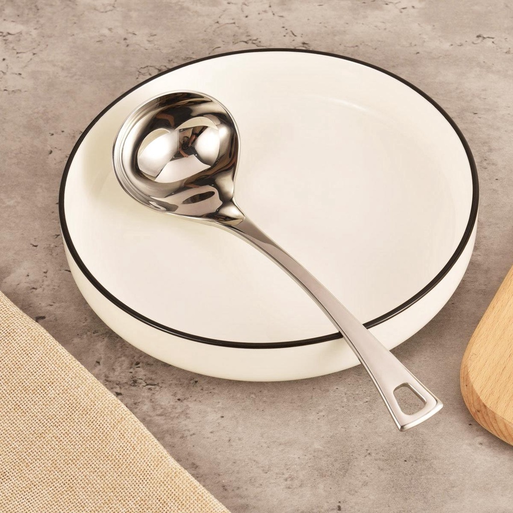 Muỗng Múc Sốt Bằng Thép Không Gỉ Tay Cầm Dài Tiện Dụng Cho Nhà Hàng