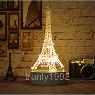 THÁP EIFFEL, Đèn ngủ 3d , đèn trang trí, quà tặng sinh nhật độc đáo