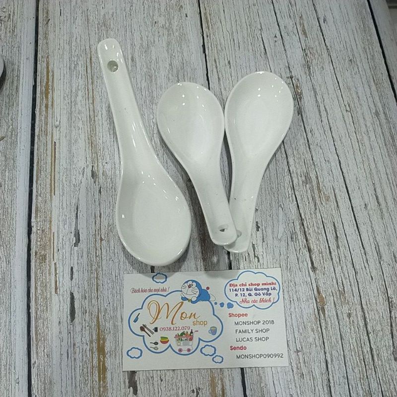 10 Muỗng Sứ Trắng Giá Rẻ Như Hình 100%