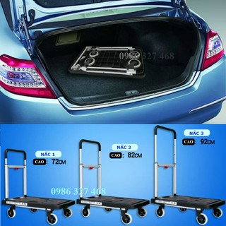 [Gấp gọn- Siêu mỏng- Bỏ cốp oto ] Xe đẩy hàng 4 bánh maxkiwi pt0096b
