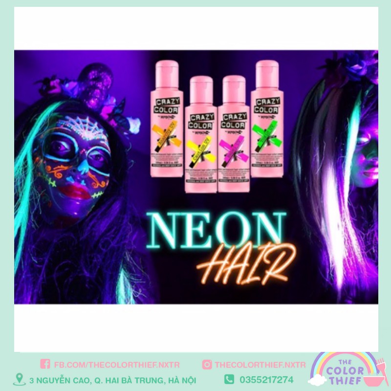 [Part 3] Thuốc nhuộm phản quang tia UV - Crazy Color Neon UV Semi-permanent Hairdye
