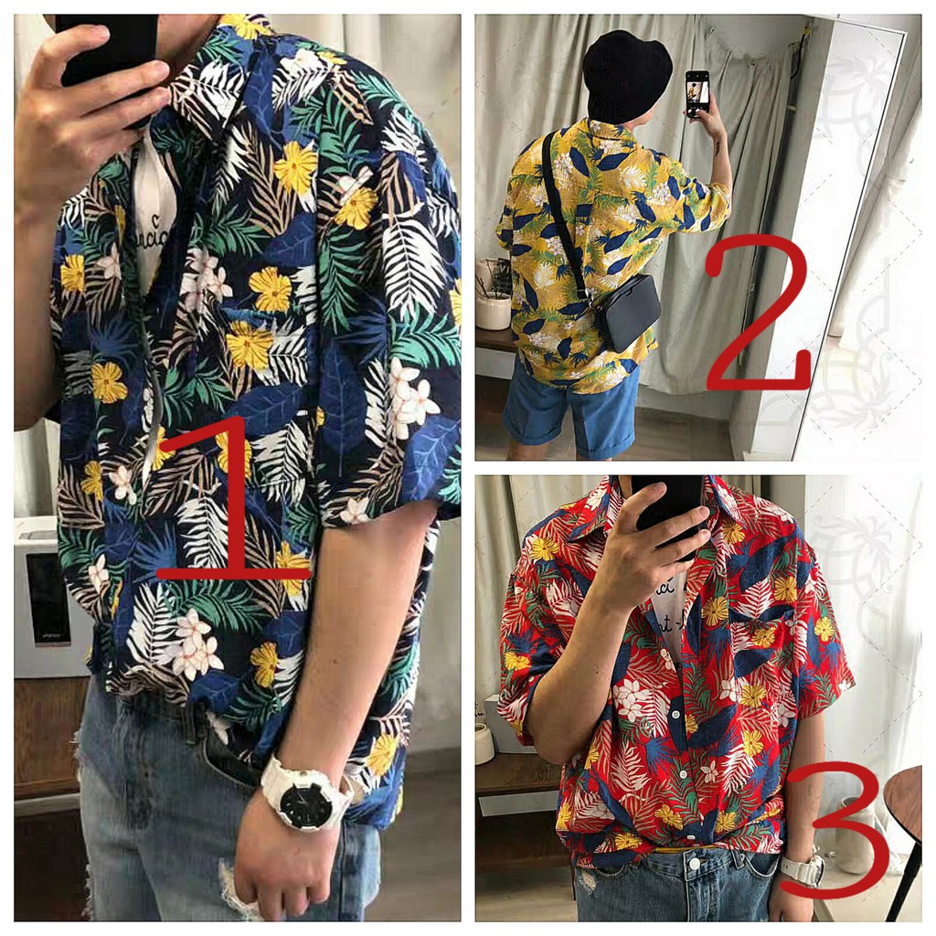 SƠ MI NHÓM LỚP ĐI BIỂM CỰC ĐẸP, SƠ MI HOA LÁ HAWAIL CỰC RẺ | BigBuy360 - bigbuy360.vn