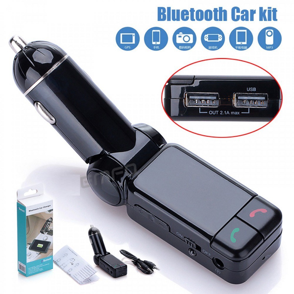 Tẩu sạc nghe nhạc trên ô tô, kết nối điện thoại qua Bluetooth, kết nối âm thanh trên xe qua sóng FM