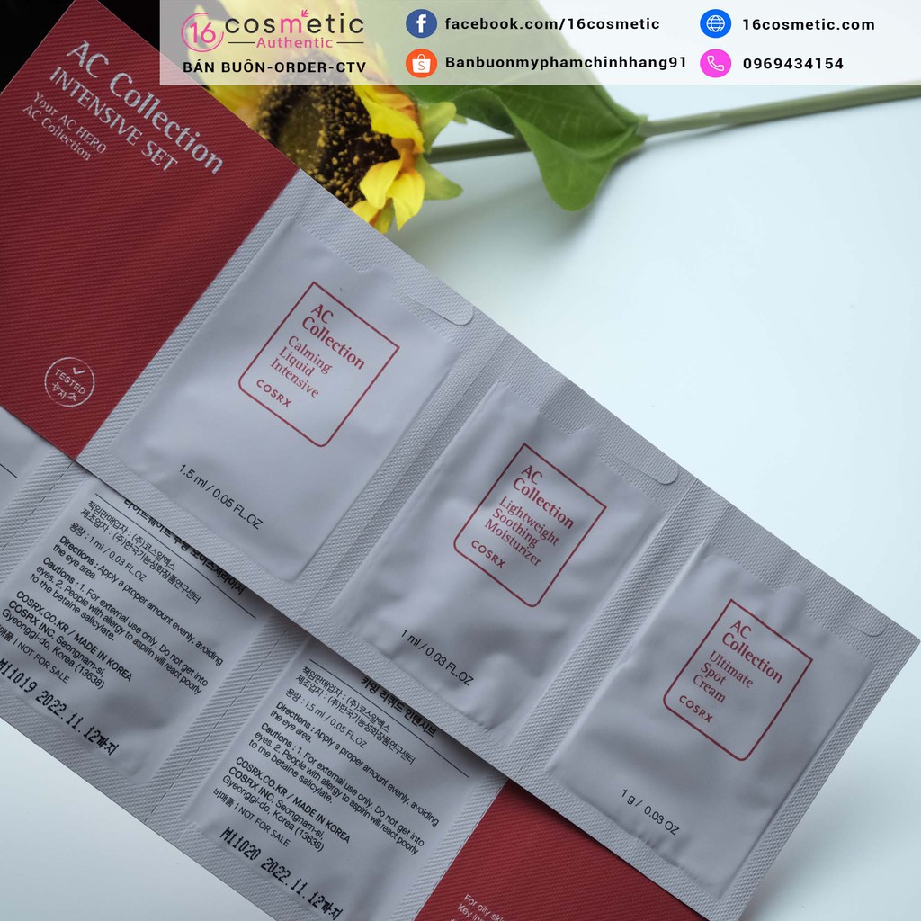 SET mẫu thử dưỡng da COSRX AC Collection Intensive