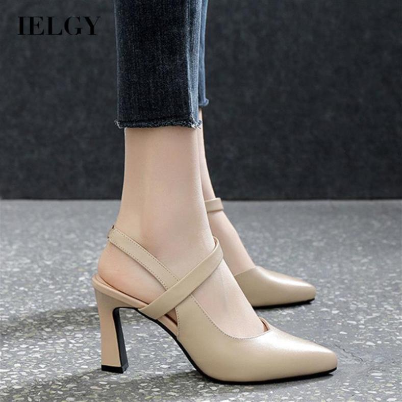Giày cao gót IELGY da mềm đế dày phối đai thời trang cho nữ 🍋