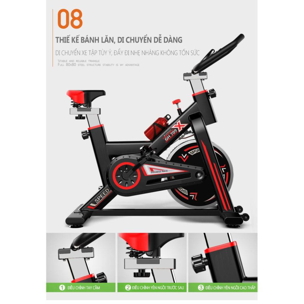 [ Hàng Chính Hãng ] Xe đạp tập thể dục Air bike(Red)SP08-D [ Chất Lượng ]