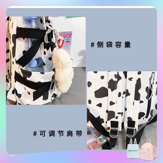 Balo ulzzang bò sữa phối lưới