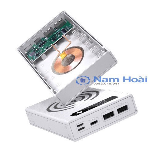 Box sạc dự phòng không dây 5 cell pin 18650 CX5-Qi