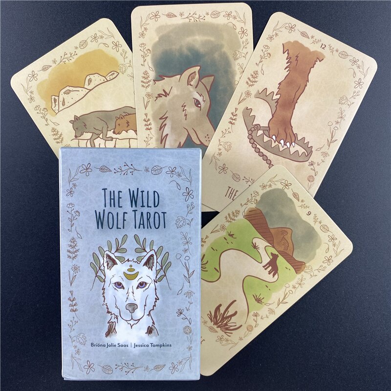 chơi bài！Còn hàng🇻🇳78 Sheets The Wild Wolf Tarot English card game🔥Hot🔥