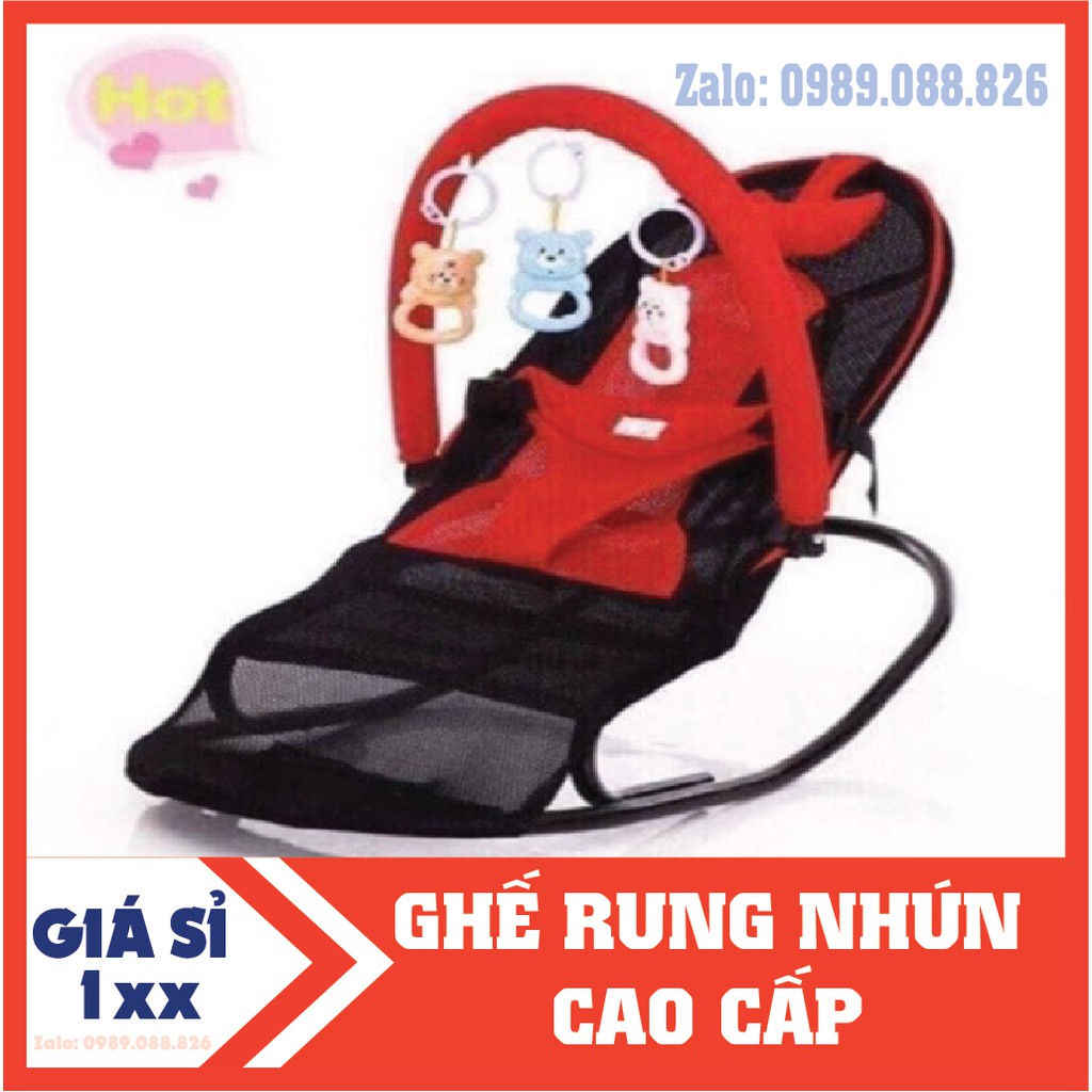 Ghế rung nhún Cao cấp tặng kèm đồ chơi cho bé