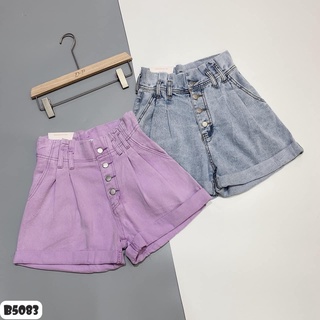 Quần kaki short nhiều nút tím B5083