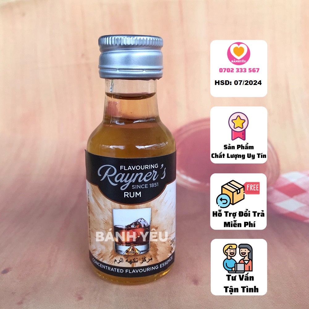 Tinh chất Rayners hương Rum-dạng lỏng 28ml - PL46