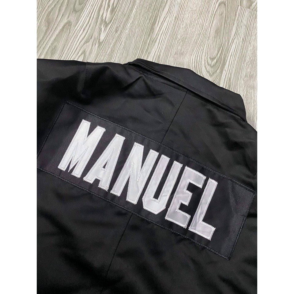 Áo Khoác Bomber Dù 2 lớp FORM RỘNG Satin MANUEL Fear Of Gods varsity jacket dành cho nam nữ