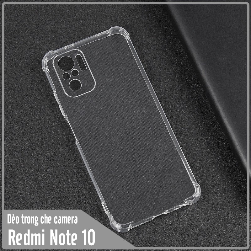 Ốp lưng cho Xiaomi Redmi Note 10 4G - Note 10S TPU Trong Suốt Che Camera